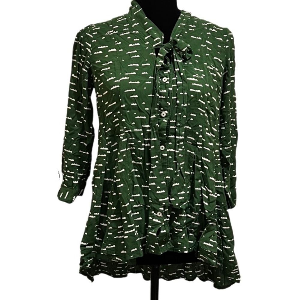 Anthropologie Women's Green Blouse